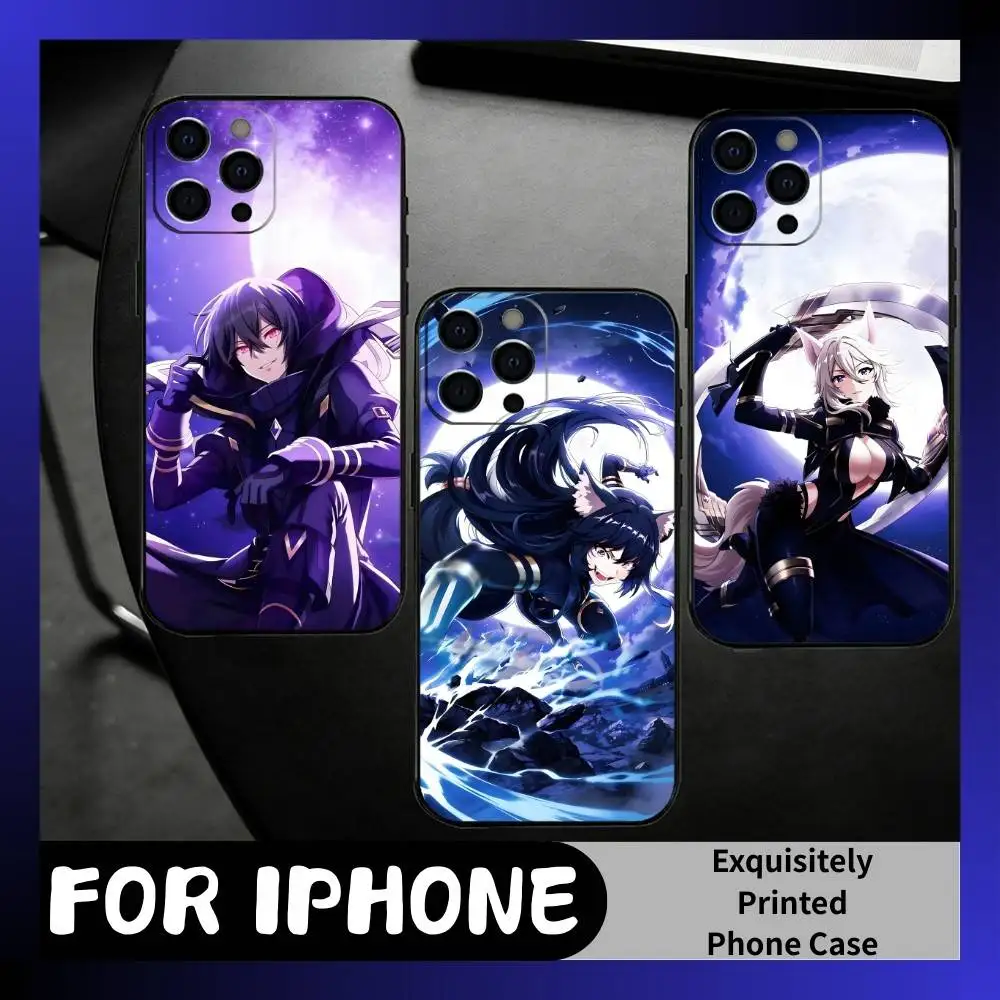 

The Members Of Shadow Garden Phone Case For iPhone17,16,15,14,13,12 Plus,Max Soft Silicone Black Cover