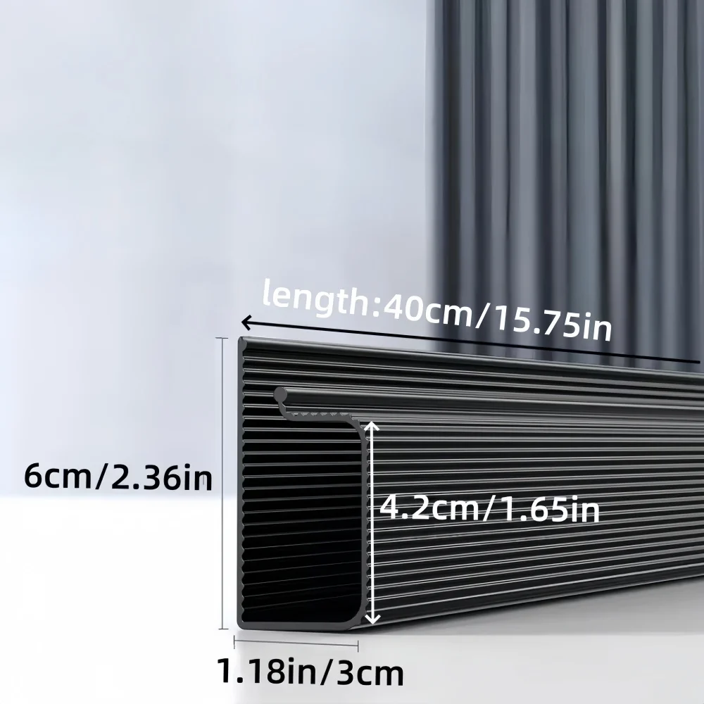 1pc 40cmX6cm Cable Management Under Desk Channel Cable Raceway, Cord Hider Desk Cable Tray, No Drilling Under Desk Management