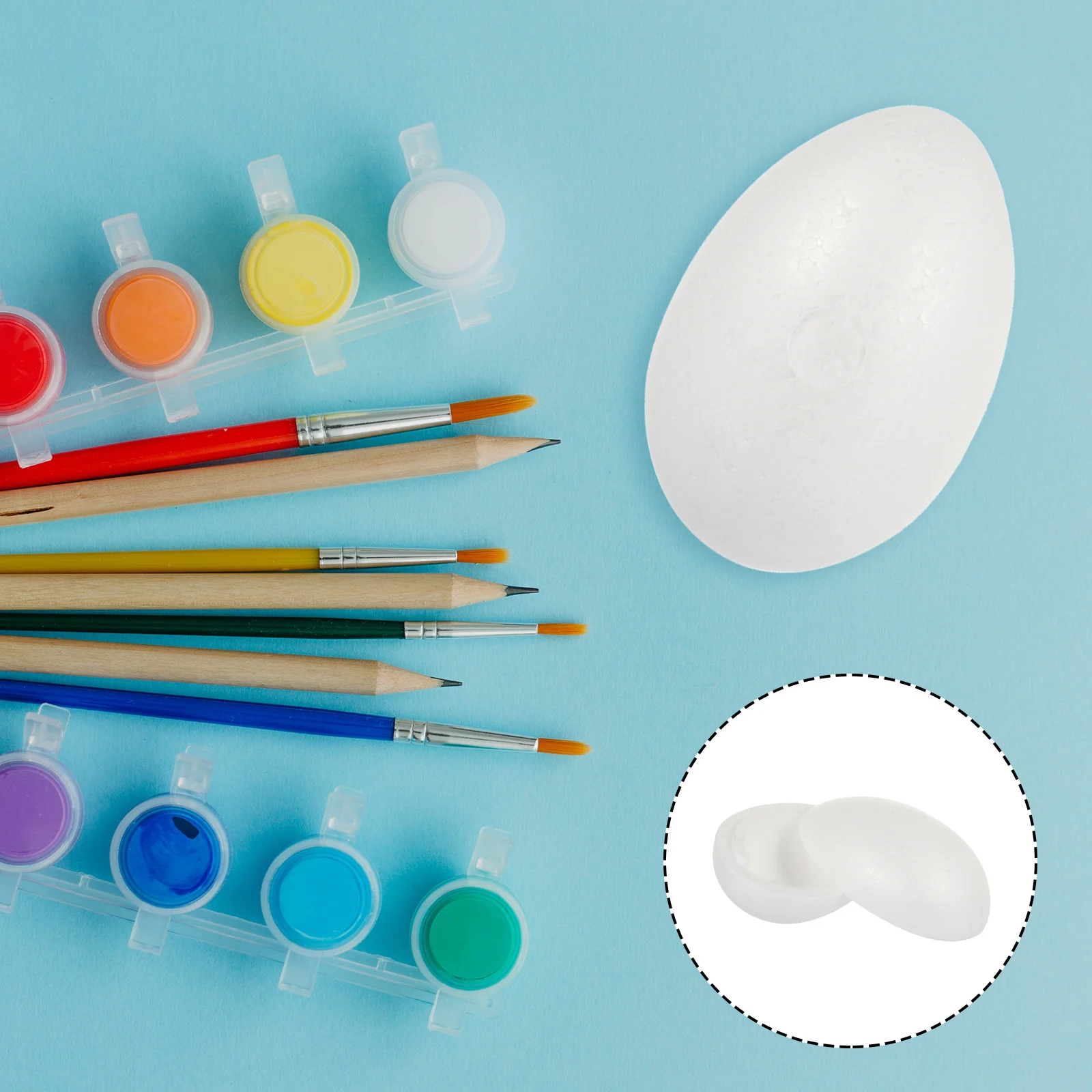 10 stuks DIY schuim holle paaseieren ongeverfd lichtgewicht kinderen ambachtelijke zelfgemaakte decoraties DIY schuim holle eieren kinderen speelgoed