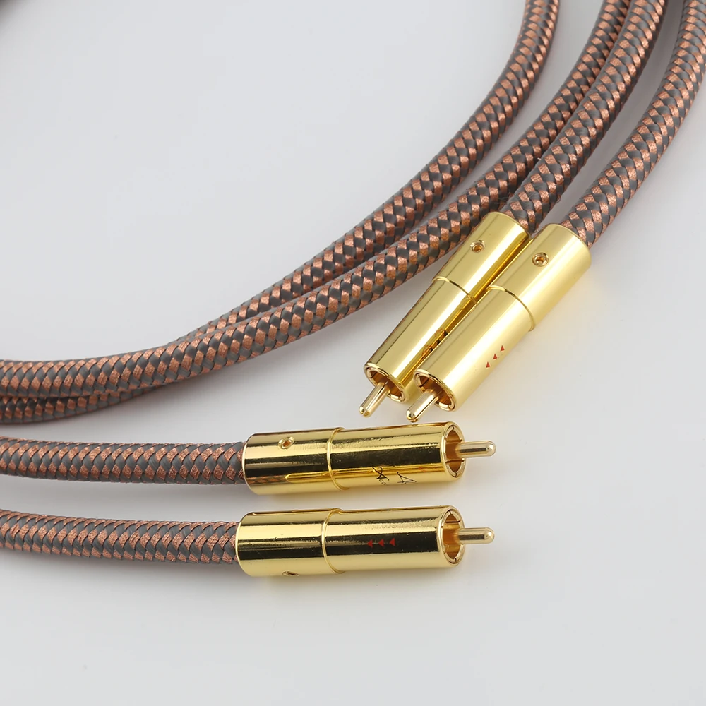 Hifi RCA Cable Accuphase 40th Anniversary Edition RCA Interconnect Audio Cable Gold Plated Plug