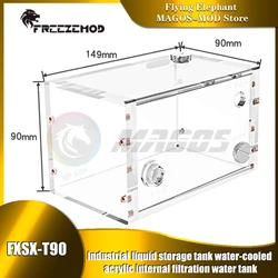 FREEZEMOD Square Liquid Integrated Molding Water Cooling Reservoir ,Internal Filtration Water Tank Main Body 700ML FXSX-T90