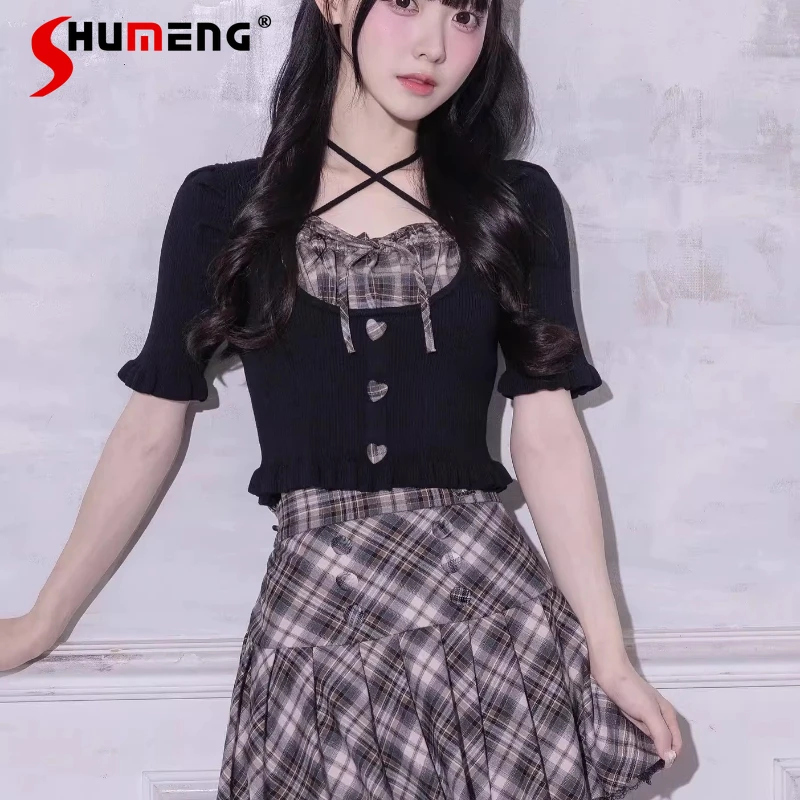 

2026 Japanese Style New Women's High Waist Slim Plaid Skirt Girls Sweet Elegant Fashion Versatile Short Skirt Lady Mini Skirt