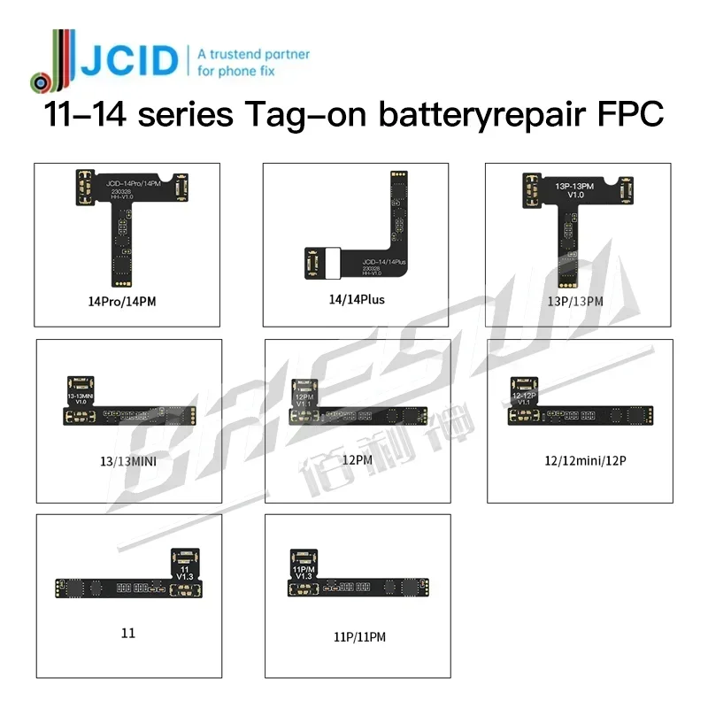 JCID JC Original Battery Repair Flex For iPhone 11 12 13 14 15 Pro Max Remove Warning Battery External Flex Cable Replacement