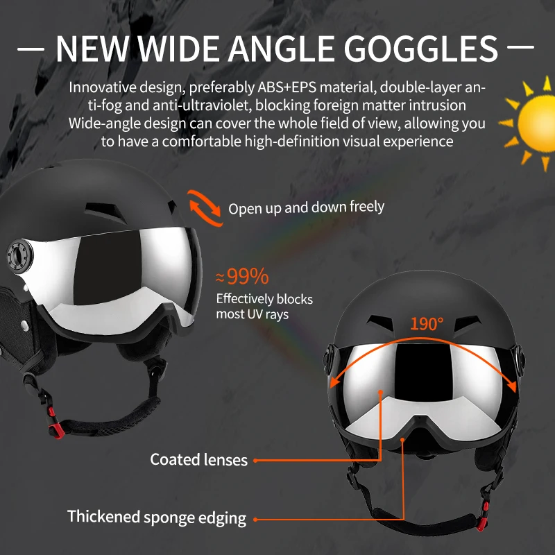 Eastinear's New Lightweight All-in-one Goggles Ski Helmet Men's and Women's Children's Outdoor Skiing and Snowboarding Equipment - AliExpress 18 Eastinear's New Lightweight All-in-one Goggles Ski Helmet Men's and Women's Children's Outdoor Skiing and Snowboarding Equipment - AliExpress 18