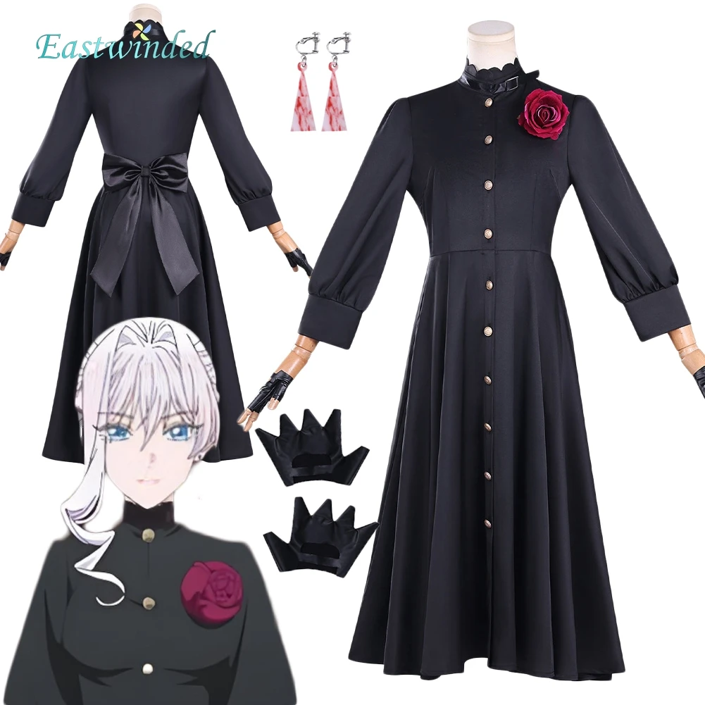 

Можно попросить еще один предмет Костюм для косплея Скарлет Эл Вандимион, черное платье, аксессуары, наряды, одежда для Хэллоуина и карнавала.