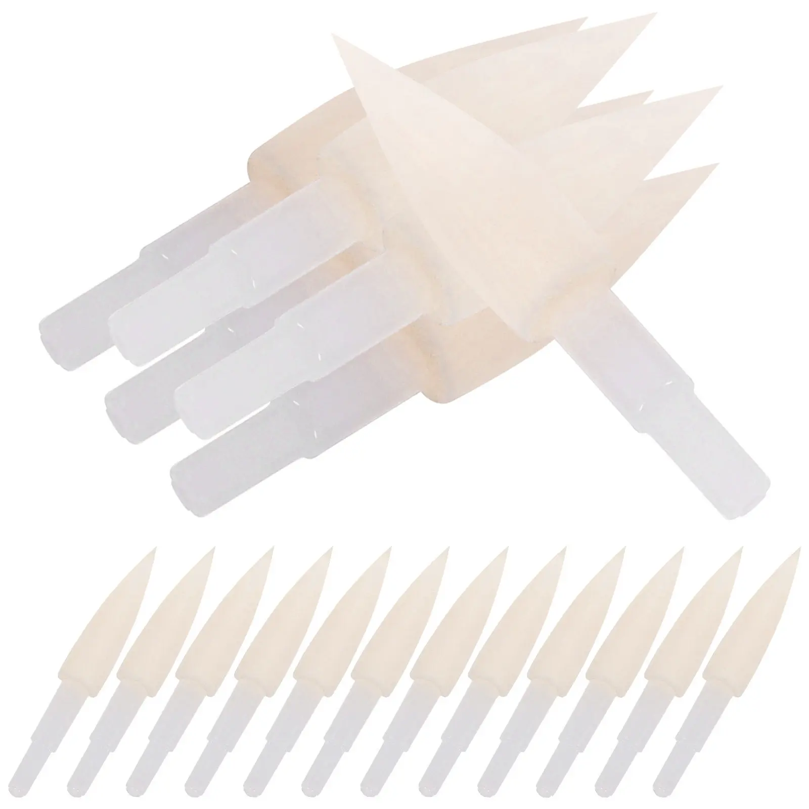 20 Pcs Sponge Flat Brush Pen Fountain Nibs Replacement Fillable Paint Pens for Touch up White Double Sided
