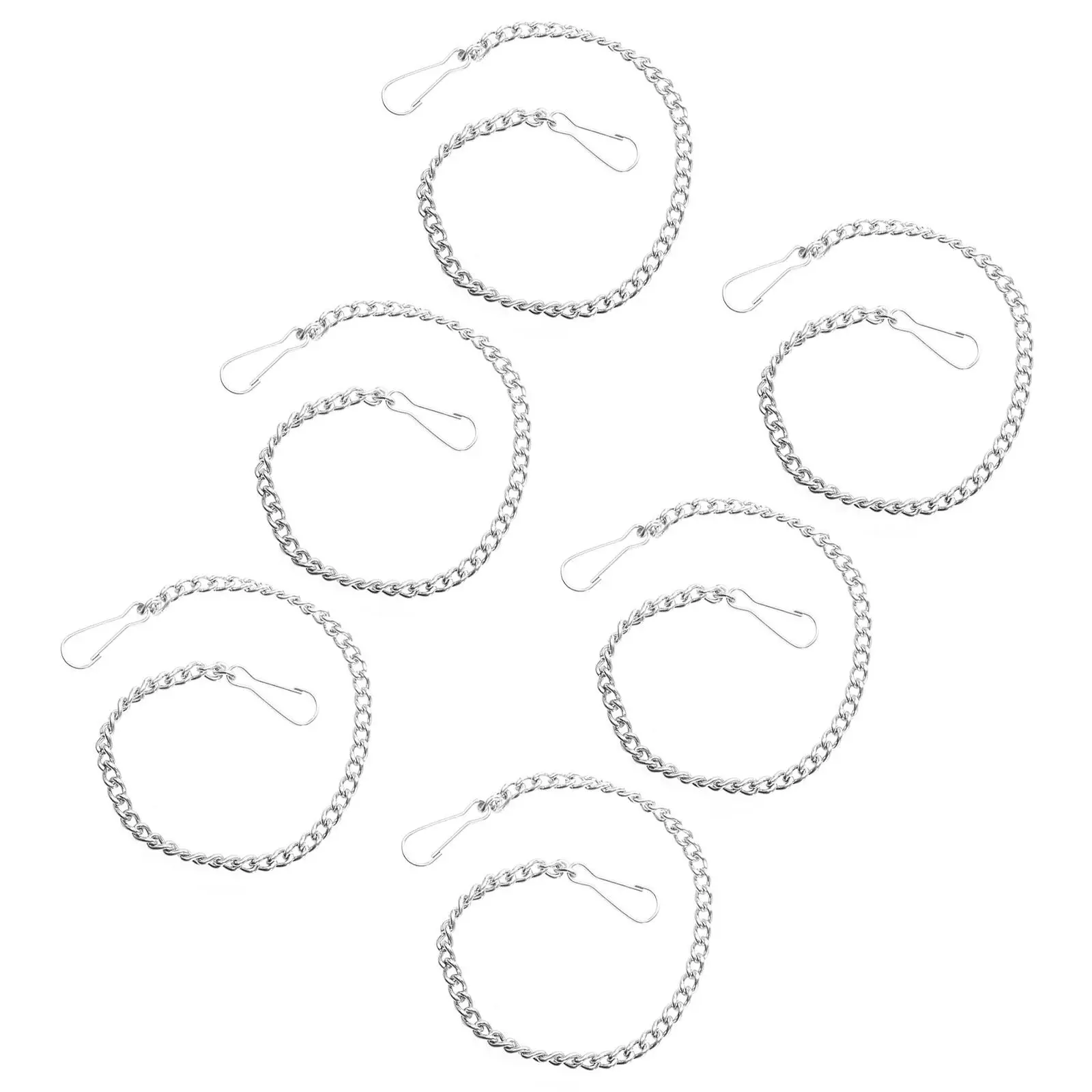 

6Pcs Toilet Handle Chain Stainless Steel Flapper Lift Replacement Kit Fits Most Toilet Flappers for Home Bathroom Flush Repair