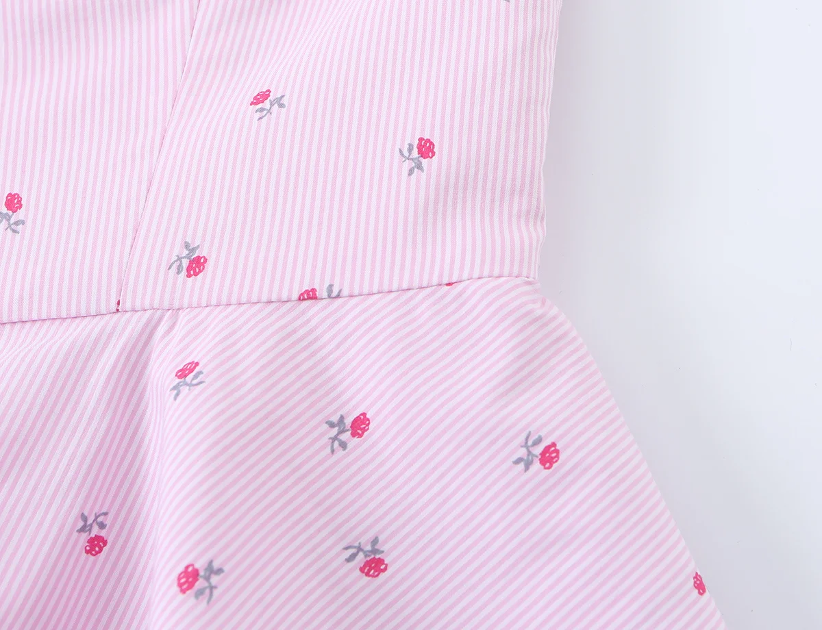 2026 Sommer Süße Damen Gestreifte Bedruckte Tanktops Modische Ärmellose Schlanke Lässige Camisole-Shirts Schicke Rückenreißverschluss-Rocksaum-Tops – Detail 6