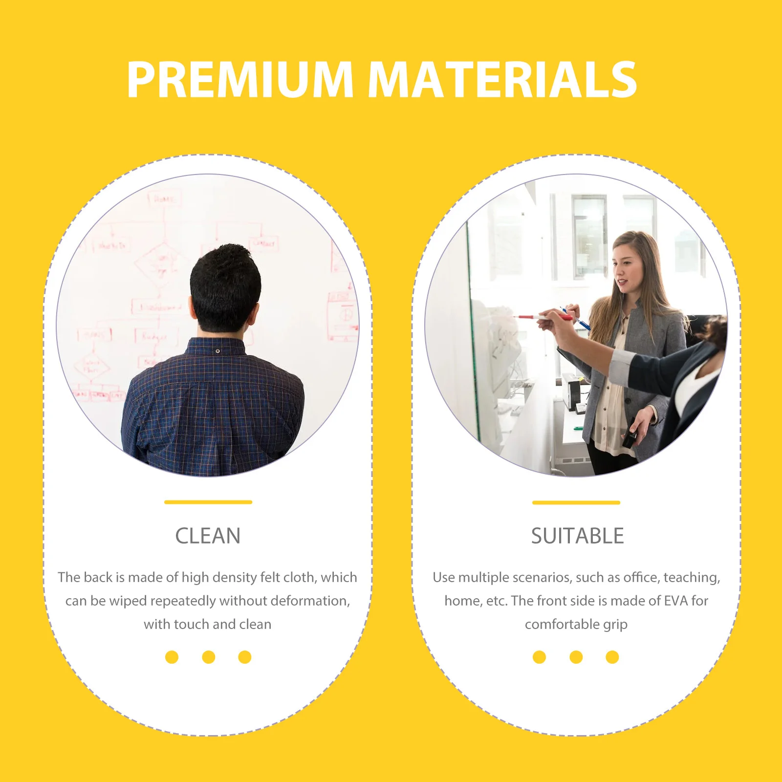 36 قطعة ممحاة السبورة إيفا ورأى القماش المحمولة محايات المسح الجاف لمكتب المنزل الفصول الدراسية تنظيف السبورات اكسسوارات #5
