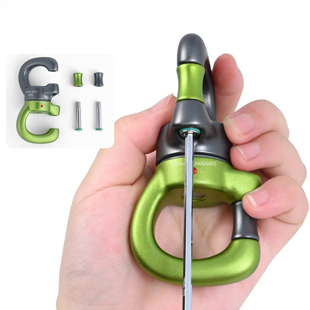 22KN Universal Joint Safety Rotator, Rotational Swivel Device for Outdoor Climbing Rope Yoga, Multifunction Connector