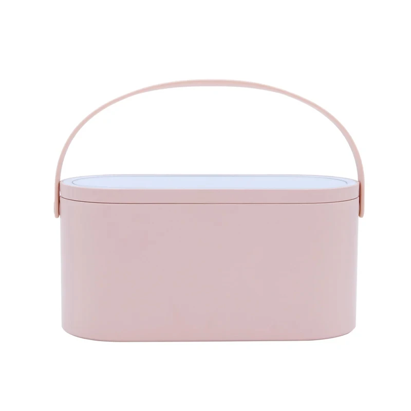 Scatola Organizer per trucco con specchio luminoso a LED custodia per trucco portatile da viaggio per cosmetici