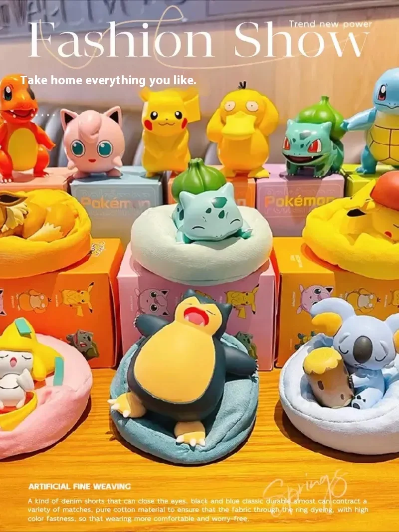 Pok é Mon Blind Box Handmade Ornament Pok é Mon Pikachu Kirby Beast Bulbasaur Seed Doll Toy Table Ornament Gift