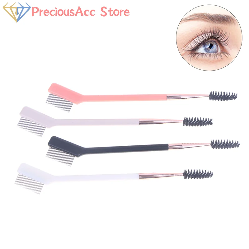 Eyes Cosmetic Brushes Double Headed Eyelash Comb Eyebrow Brush Steel Needle Contouring Eyebrow Eyeliner Makeup Brushes