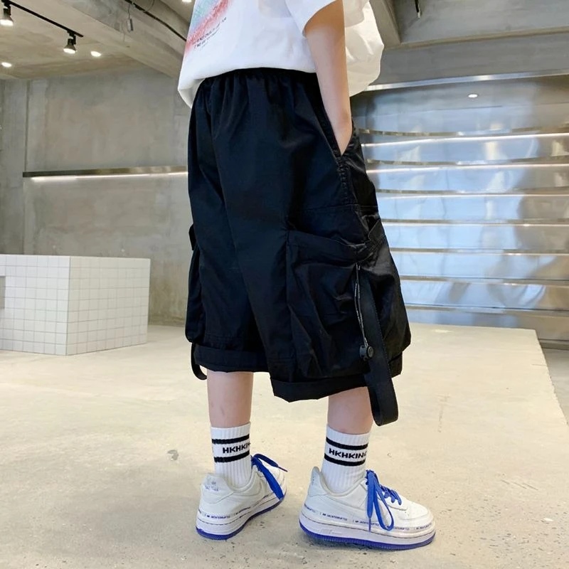 

Boys Quick-Dry Lightweight Cargo Shorts 2026 Summer New Style Loose Fit Stylish Knee-Length