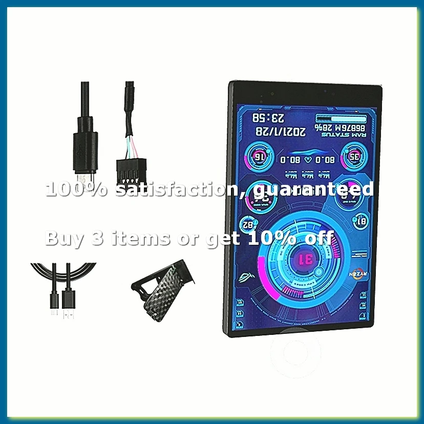 3.5 Inch IPS Type C Secondary Screen for Computer CPU GPU RAM HDD Display 320x480 USB LCD Monitor Freely AIDA64 Win10 11