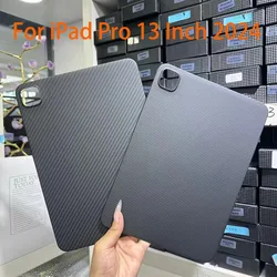 Case for Apple iPad Pro 13 Inch 2024 Ultrathin Real Carbon Fiber Aramid Anti-explosion Tablet Protective Cover Protection Shell