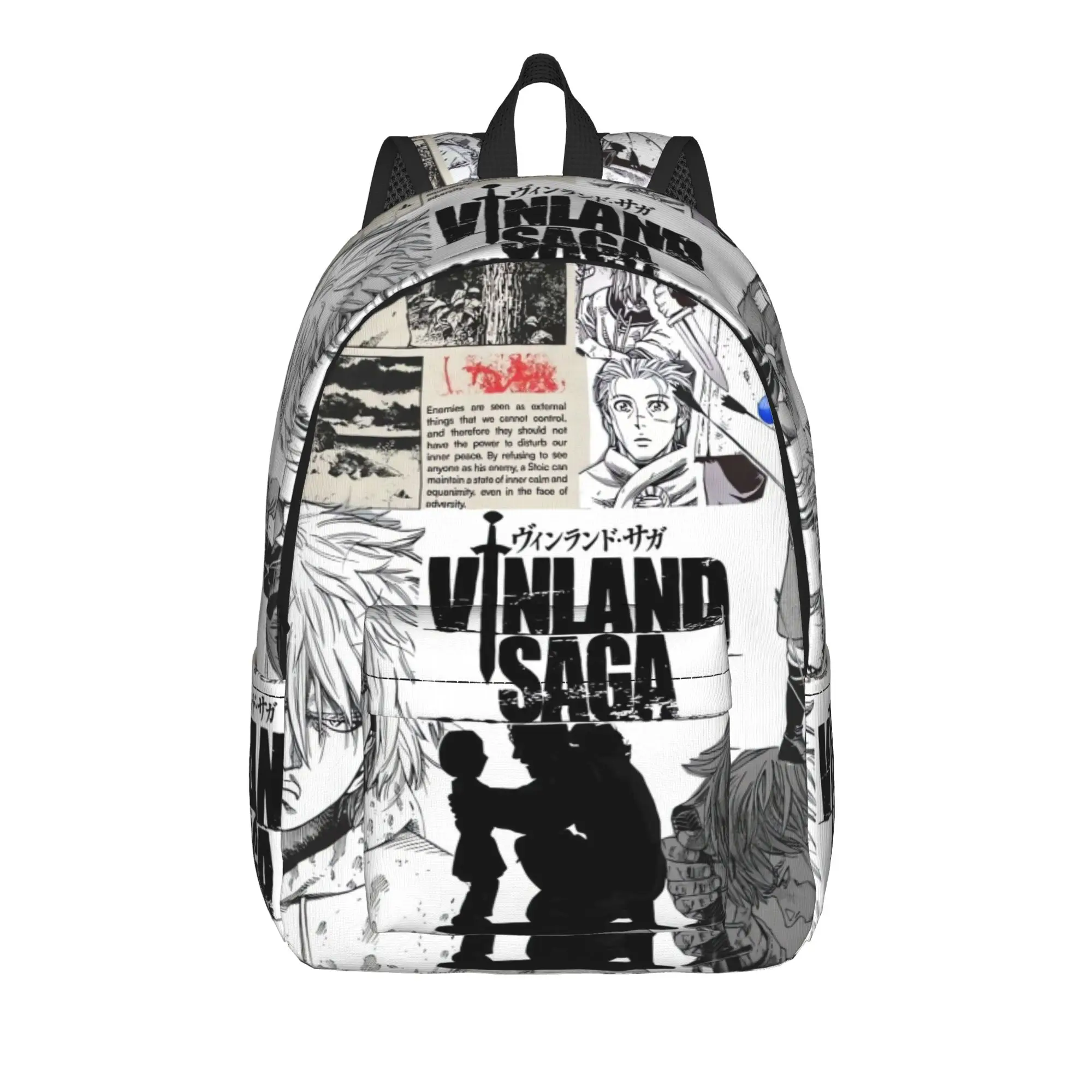 Vinlands Sagas Thorfinn Vinland Askeladd Backpack Trekking Backpacks Youth Design Pattern High School Bags Novelty Rucksack