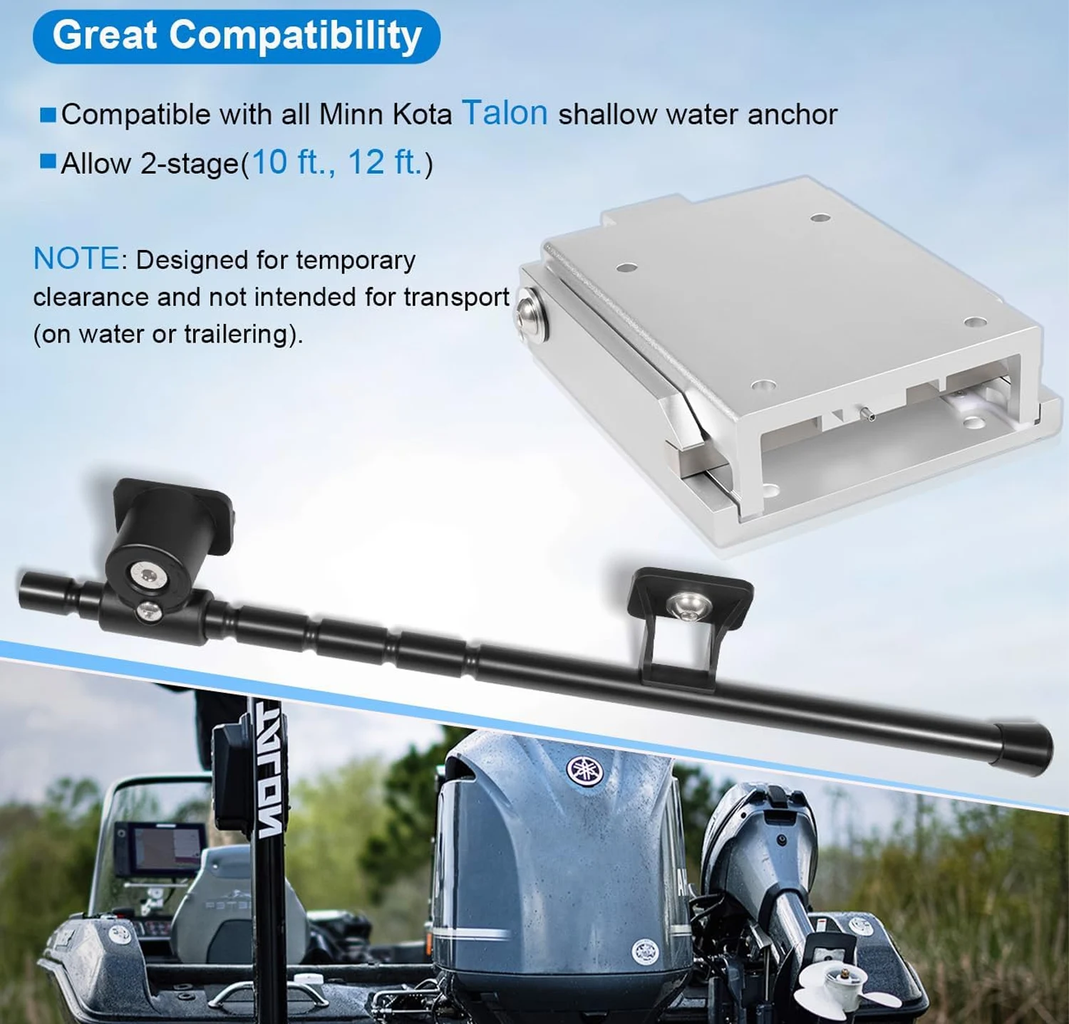 1810222 Marine Talon Tilt Bracket Compatible with All Three-Stage, 8/10/12/15-Feet Talons Shallow Water Anchor