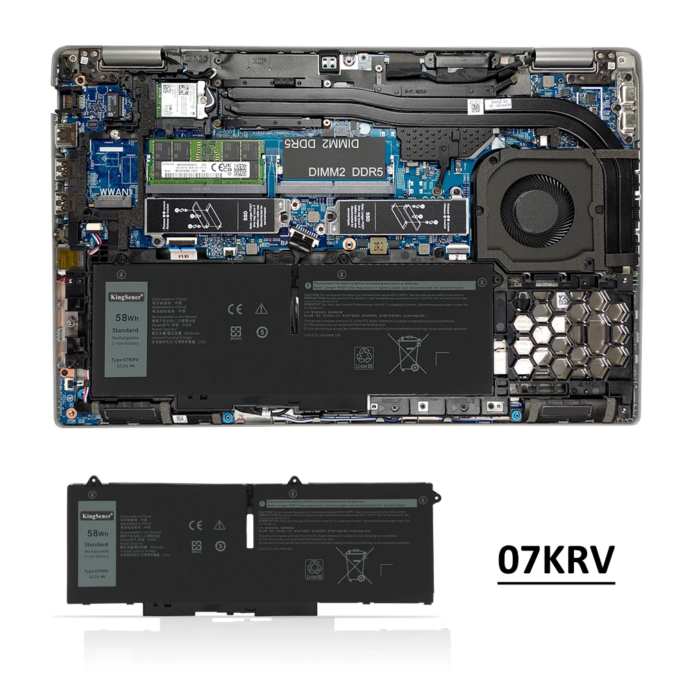 Bateria KingSener FK0VR 07KRV do DELL Latitude 5430 5530 5330 7530 7430 7330 Precision P104F005 P104F006 078FWY 4FVJG O7KRV — zdjęcie produktu 6