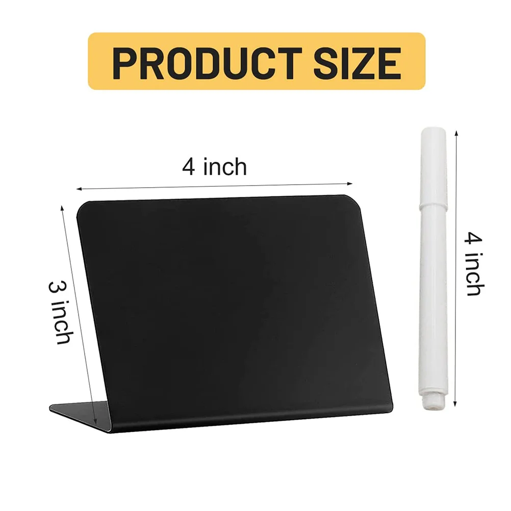 1Set Mini Blackboard Sign Reusable Standing Memo Board for Table Numbers Food Price Tags Mini Blackboard Sign Memo Board