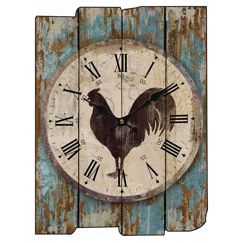 Vintage Wood Wall Clock Silent Wall Clocks Bedroom Decoration Living Room House Decorative Framework Antique Home Accessory