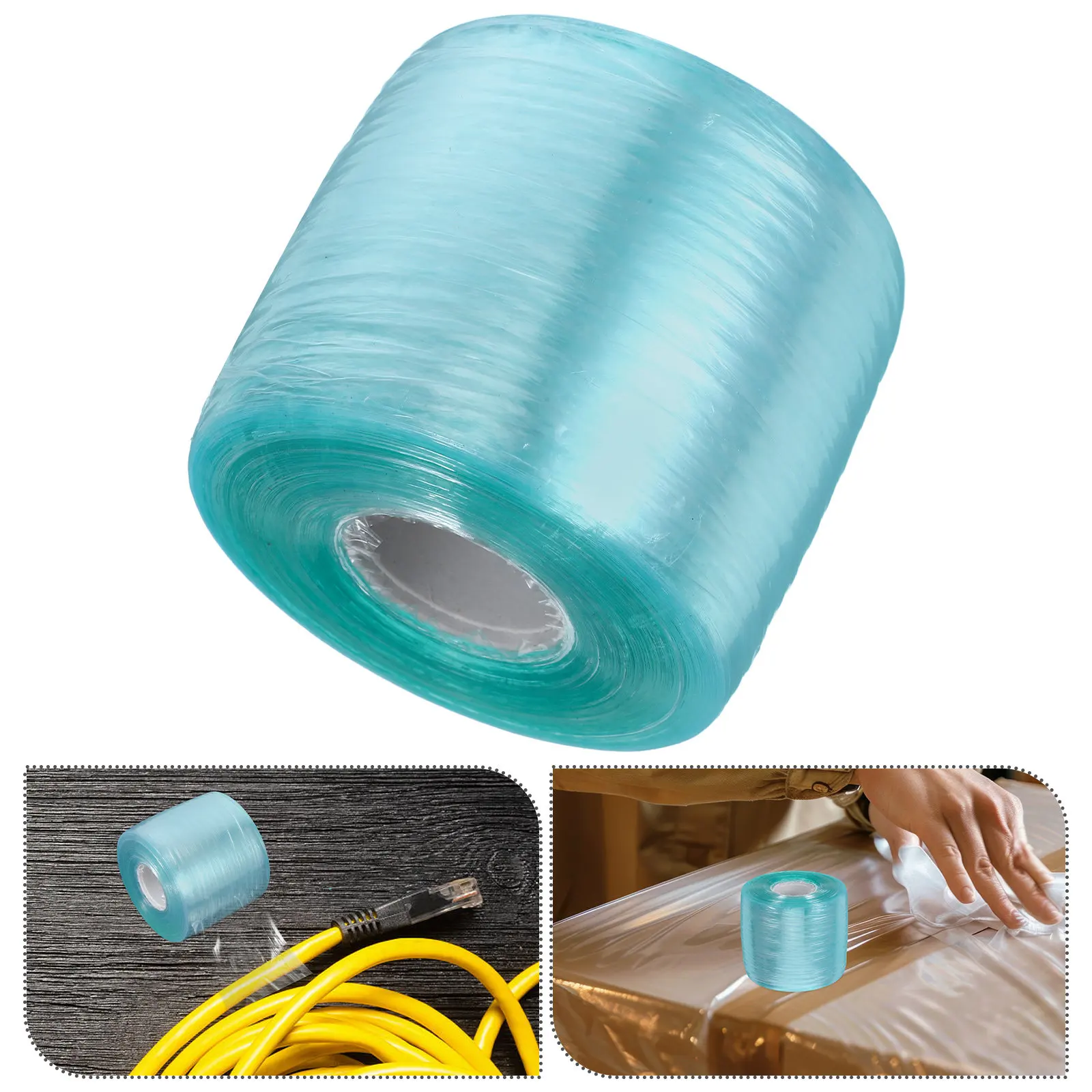 Clear PVC Stretch Wrap Film Nursery Sealing Stretchable Resilient Garden Repair Film Wire Cable Packaging Fruit Tree Budding