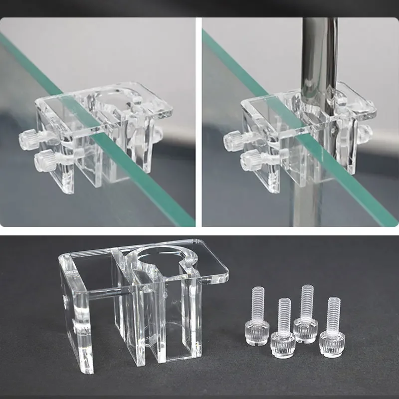 Fish Tank Acrylic Pipe Clamp, Aquarium Lily Pipe Holder, Inflow Outflow Water Tube Fixed Clip Aquarium Accessories