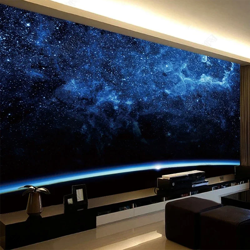 Custom Mural Wallpaper 3D Starry Sky Nature Landscape Wall Painting Living Room Kid's Bedroom Abstract Art Mural Papel De Parede