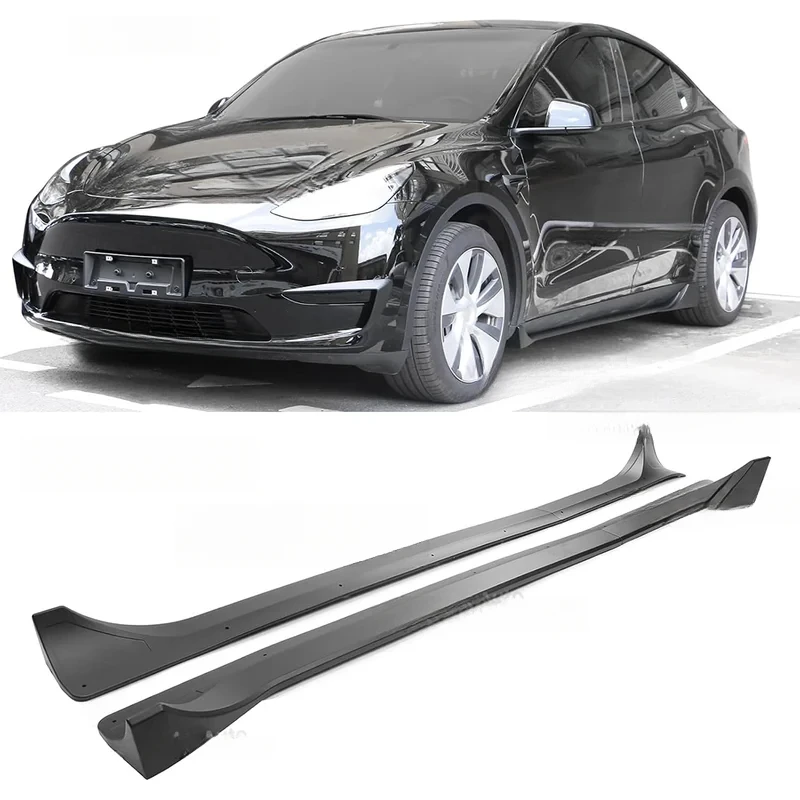 Superior Side Skirts Carbon Fiber Print Style ABS Plastic Extension
