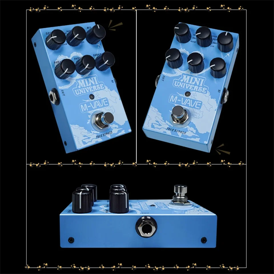 M-VAVE Guitar Effect Pedal Mini Universe Digital Reverb Pedal 9