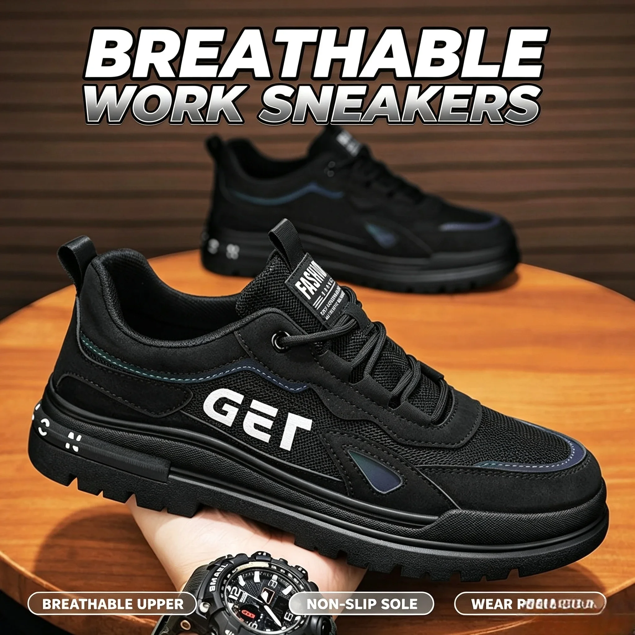 Wide Shoes Men Women Artificial Leather Minimalist Sneakers Adjustable Slip On Walking Sport Height Increase Running Sneakers