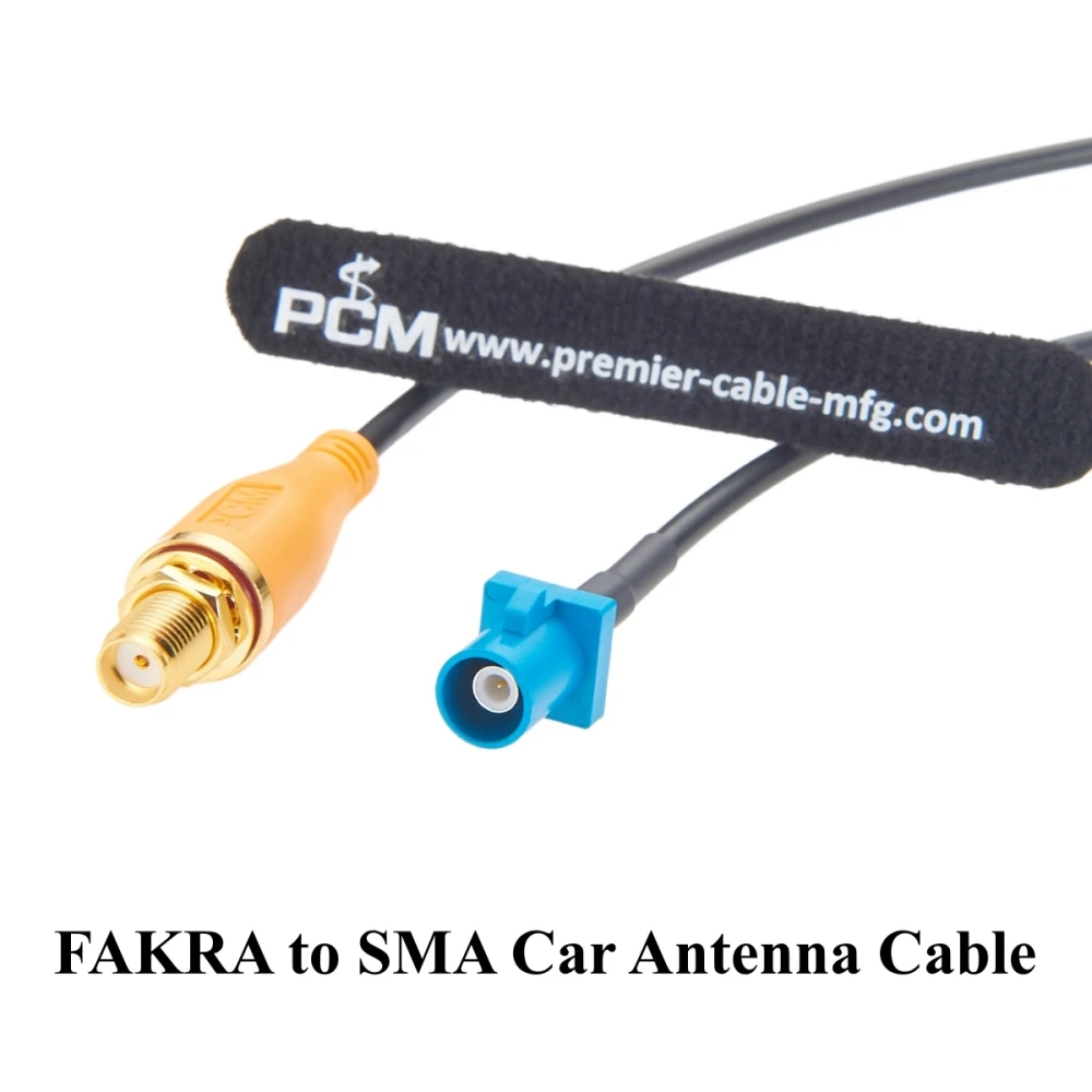 FAKRA Z Male to SMA Female Bulkhead RF Coaxial Cable 50 Ohm RG174 Automotive GPS Antenna Extension Cable for ADAS, 4G LTE Telema