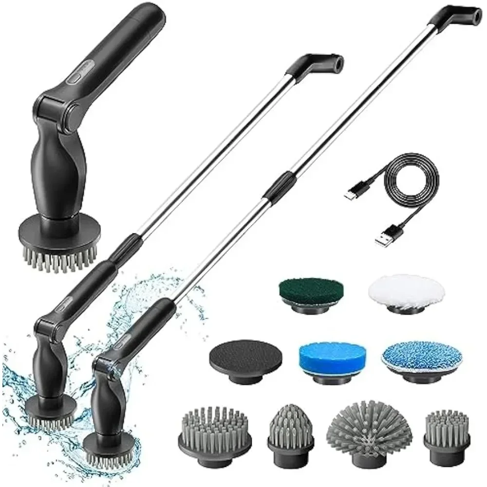 Electric Cleaning Brush Multifunctional Household Wireless Rotatable Cleaning Brush For Bathroom Kitchen Windows Toilet