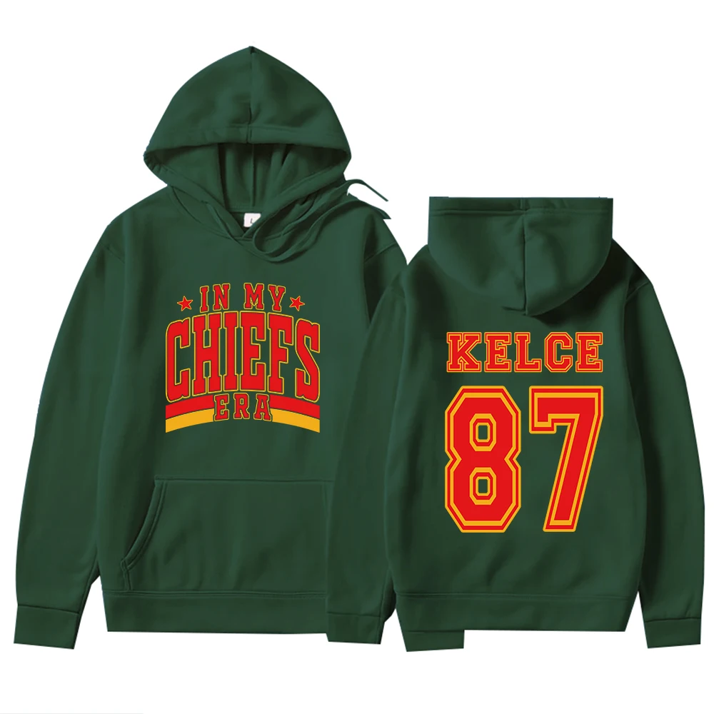 In My Chiefs Era Hoodie Taylor and Travis Hoodie Travis Kelce Football Hoodie Pullover Tops Streetwear Harajuku