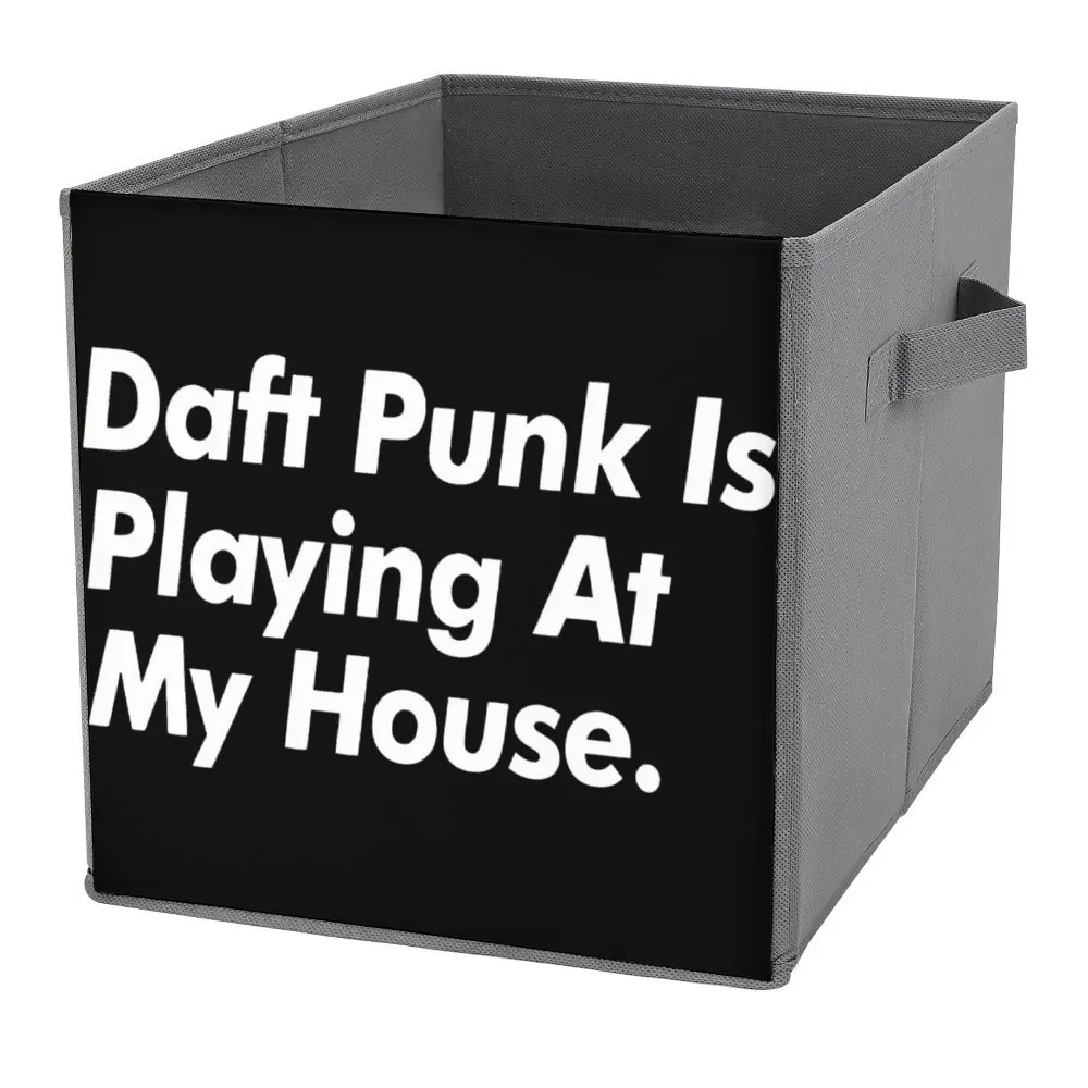 Storage Bins Daft Punk Is Playing At My House  Essential G Dust Proof Novelty Folding Storage Box Handle on Both Sides Can Be Fo