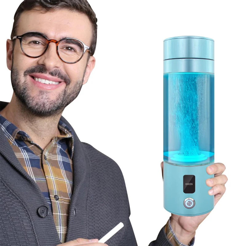 

New Hydrogen Alkaline Drink Water Filter Hydrogen Water Bottle PEM Hydrogen Generator Touch Button Water Ionizer Health Cup