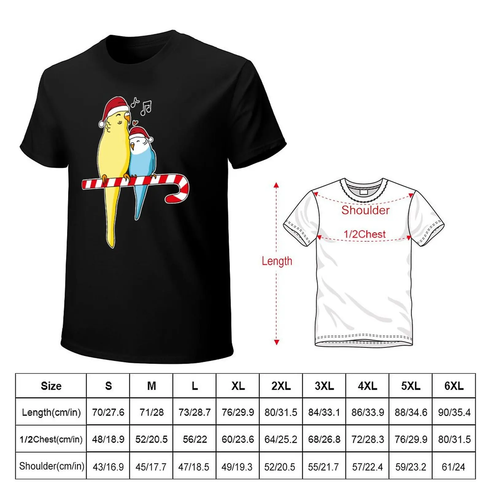 Christmas Budgie budgerigar bird parakeet gift idea T-Shirt funny t shirts cotton T-Shirt