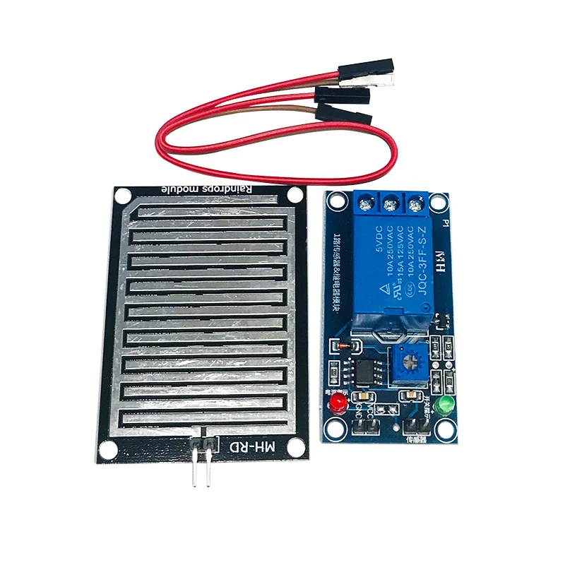 Rain water sensor module + DC 5V 12V Relay Control Module Rain Sensor Water Raindrops Detection Module for Arduino robot kit