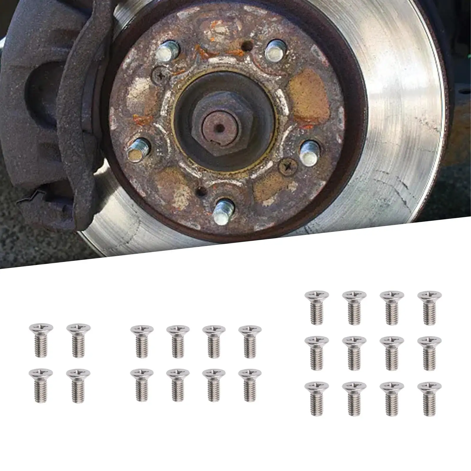 

Brake Disc Rotor Screw Bolt Set 93600-06014-0H Professional Easy Installation 304 Stainless Steel Spare Part for Honda