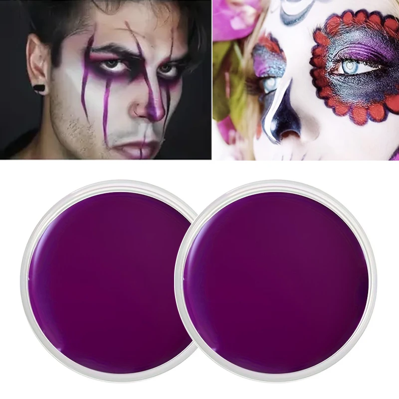 White Black Red Face Body Paint Set, 6 Brushes Included