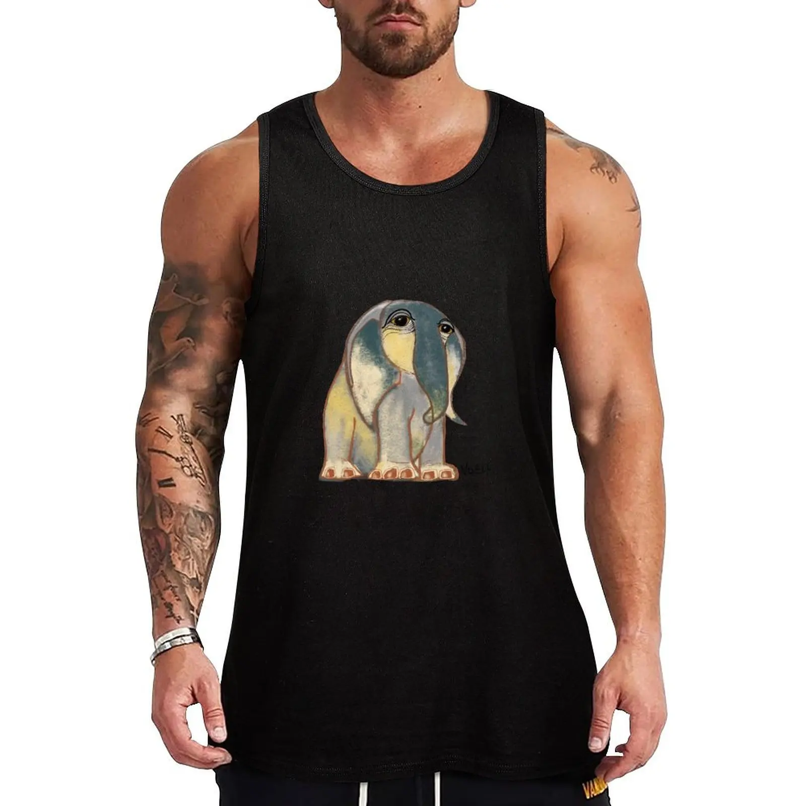 

Elephant Tank Top sleeveless shirts gym accessories men t-shirts for men