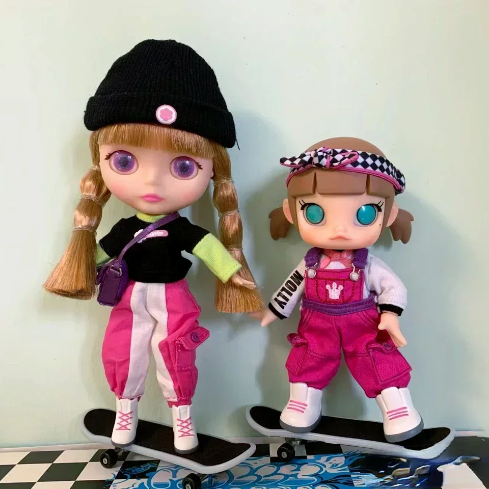 

Whole New Set Molly Blyth Skating BJD Doll Skateboard Sliding Anime Doll Joint Body Toys Girl Gift Customized Action Figure