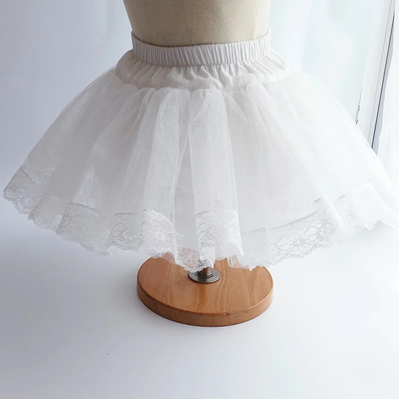 Boutique Summer Slips Kids Dresses for Girls' Princess Party Style Infant Solid Cotton Lace Tutu Slips Children's Clothing