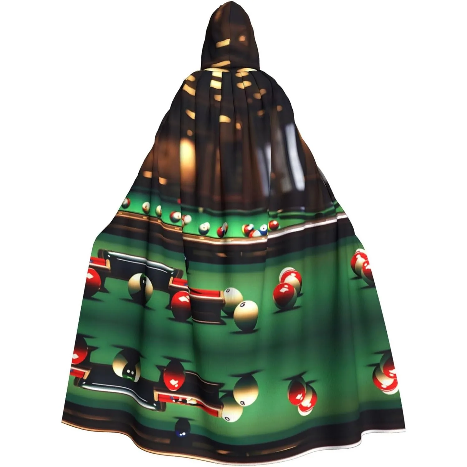 

Billiard print Adult Hooded Cape Carnival Festival Cape Cosplay Robe Costume party Gothic Carnival