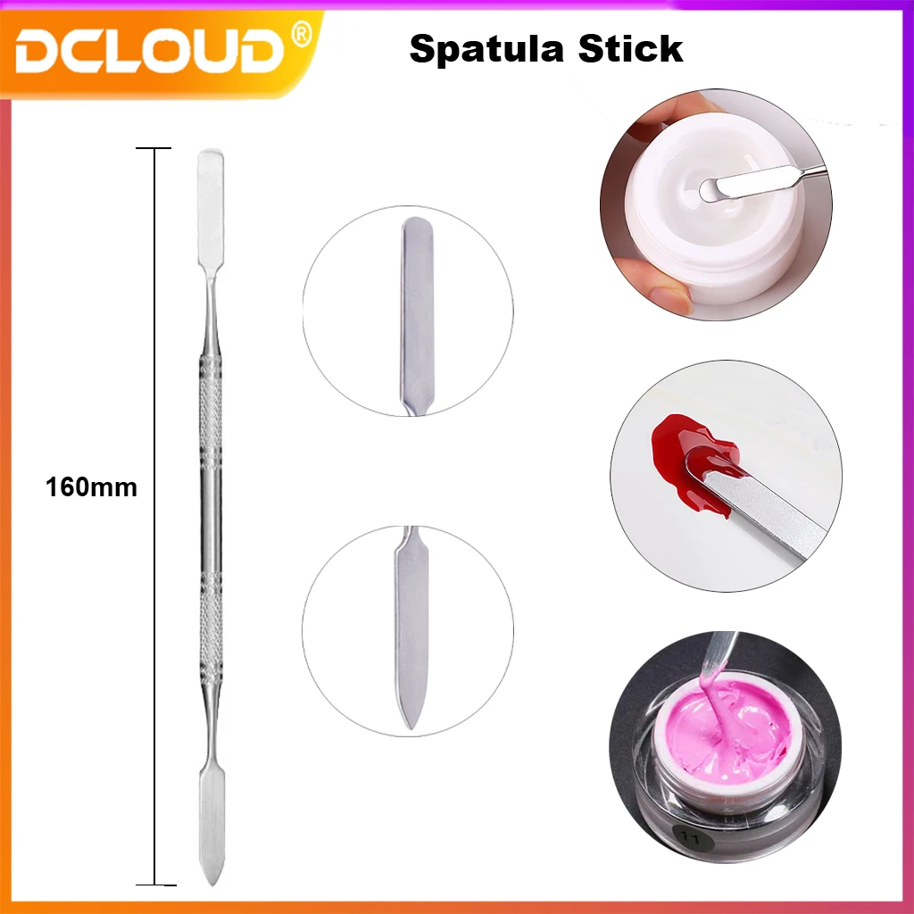 Stainless Steel Spatula Stick Dental Wax Carver Double Ends Mixing Spatula Knife Eye Shadow Cream Pigments Mixing Tool