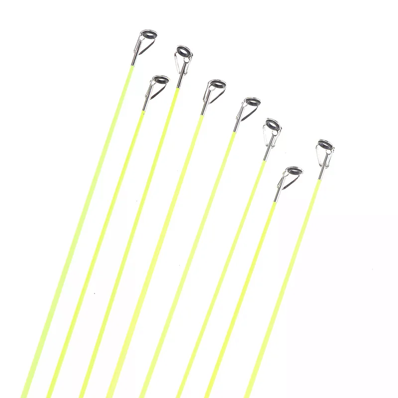 5Pcs 42CM Boat/Raft Rod Tip Spare Tail Fiberglass Refit Replacement Fishing Rod Tip With Top Ring Fishing Gear Accessories