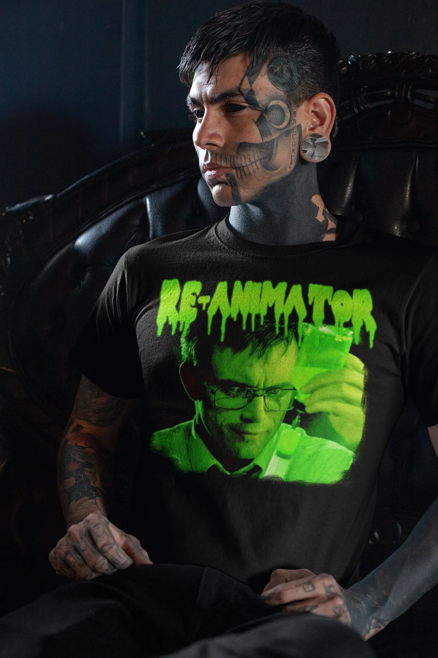 Re Animator T Shirt H P Lovecraft Horror Movie Cult Classic