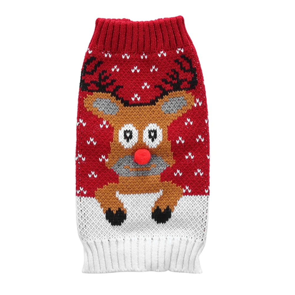 

Pet Deer Sweater Dog Clothes Puppy Themed Outfit Durable Adorable Christmas Elk Design Walking Jogging Outdoor Photo Pet Clothes