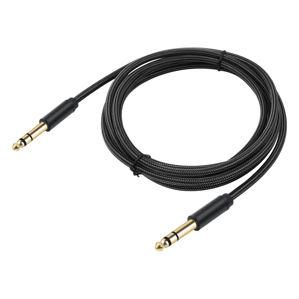 cable-audio-stereo-trs-male-male-plaque-or-635-mm-3-metres-pour-audio-mixeur-guitare-electrique-enceinte-amplifiee