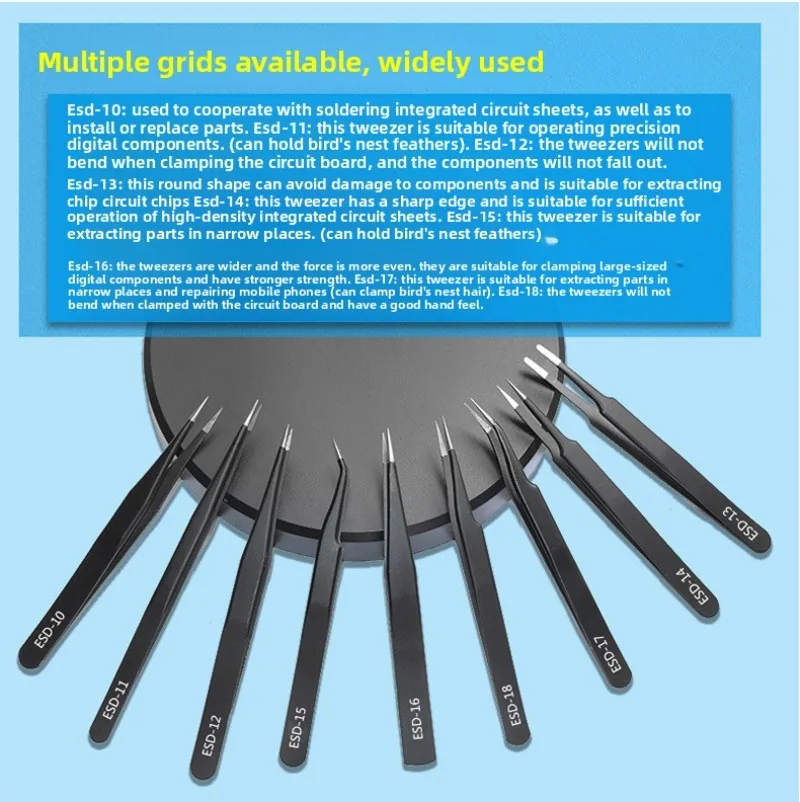 الملقط الفولاذ المقاوم للصدأ اليدوية DIY بها بنفسك أشار الفم كليب الجفن ملصقات الأظافر الفن اليد خيمة كاذبة ملاقط رمش مكافحة ساكنة #6